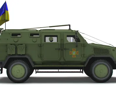 Kozak 2M1 Command Vehicle 2022 3D model