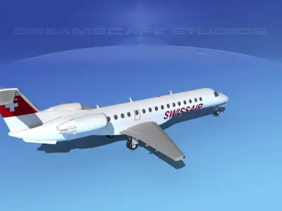 Embraer ERJ-140 Swissair 3D model