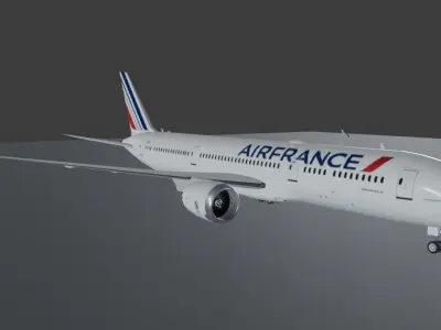 Air France Boeing 787-9 3D model Low-poly 3D model