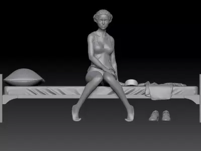 WAKE UP NURSE GIRL 1 3D print model