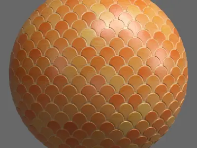 Materials 17- Fish scale tiles PBR Texture