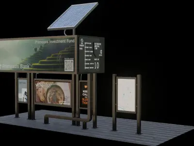Bus Station Free 3D model
