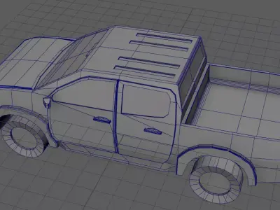 pick up car hilux double cab model by NDIOUR Free 3D model