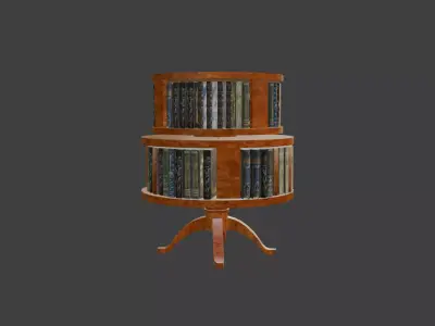Bookshelf Low-poly 3D model