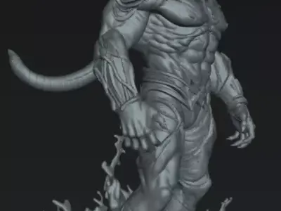Titan STL DnD Tabletop Miniature 3D Print Model  3D print model