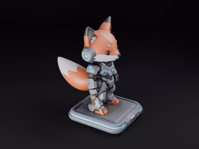 Cyber Fox Mech 3D print model