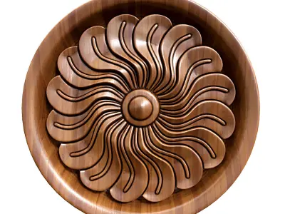 Ceiling Medallion 02 Free 3D model