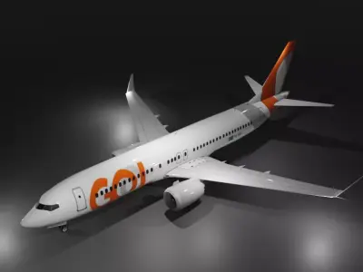 GOL Boeing 737Max 8 low poly 3D Model  Low-poly 3D model