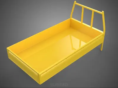 PICKUP TRUCK CARGO BED PLATFORM FRAME HEADBOARD BACK TRAY RACK 3D model