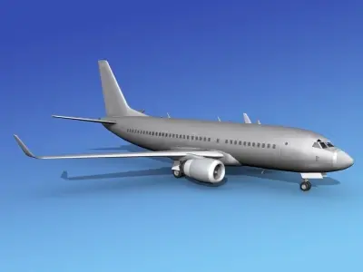 Boeing 737-700ER Bare Metal 3D model