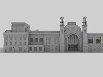 Theater Low-poly 3D model