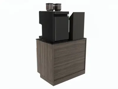 Coffee station bar cabinet furniture commercial industrial 02 3D model
