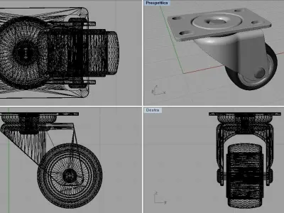 Rollers castor wheel Free 3D model