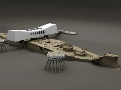 USS Arizona Memorial 3D model