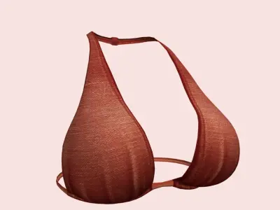 Sexy Red Army Bikini Low-poly 3D model