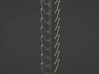 skeleton sword Low-poly 3D model