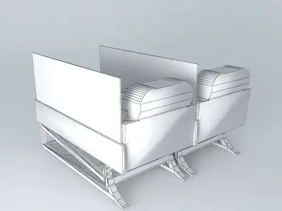 First Class Airplane Seats Free 3D model