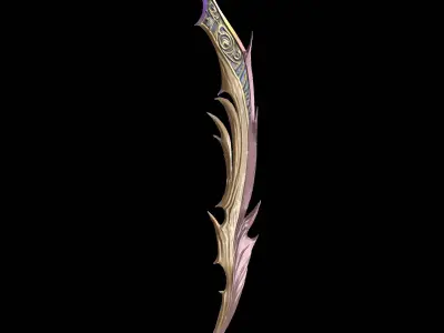 Fantasy Throwing Knife Low-poly 3D model
