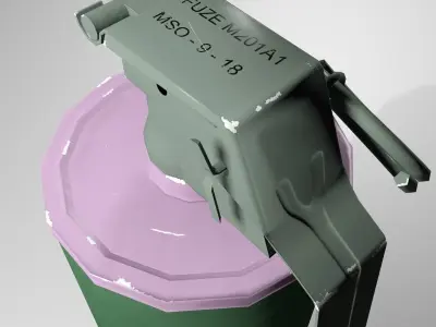 M18 Smoke Grenade Low-poly 3D model