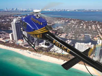 AS-350 Miami City Police Animated Low-poly 3D model