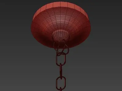 Beautiful bird cage chandelier with crystals hanging from it 3D model