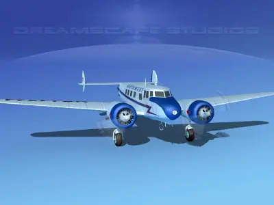 Lockheed L10 Electra Nortwest 3D model