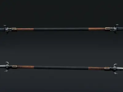 Viking Spear 2K Low-poly 3D model