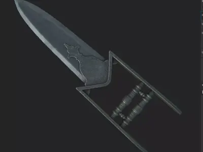 Qatar dagger 1 Free low-poly 3D model