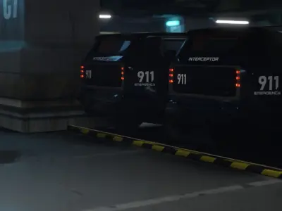 Police SUV Vehicle 3D model