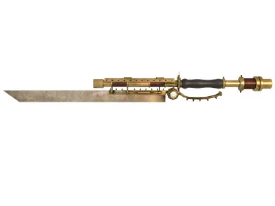Steampunk Sword Free low-poly 3D model