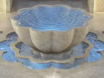 classic landscape fountain bowl 3D model