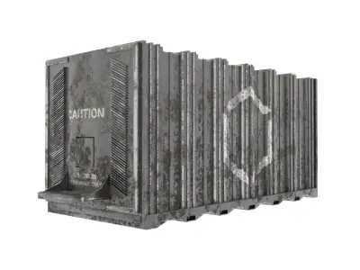 Cargo Container - High and low P0oly versions - Low-poly 3D model