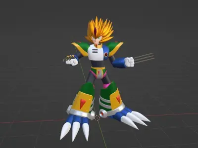 Slashman - Megaman 3D model