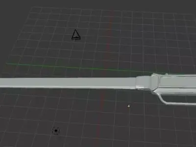 extreme low poly simple blade Low-poly 3D model