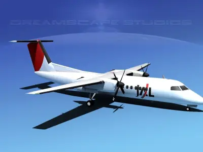 DeHavilland DHC-8-Q300 JAL 3D model