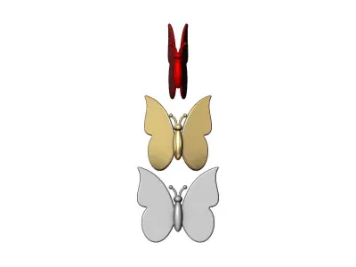 Simplistic butterfly model 3D print model