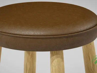 Modern Bar Stool Free 3D model