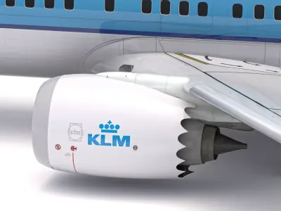 Boeing 737-800 MAX KLM Airlines 3D model
