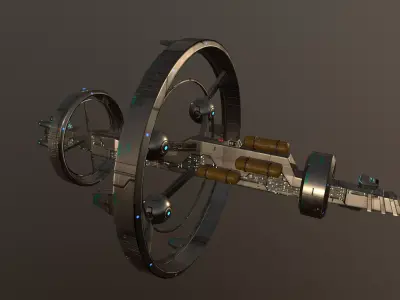 SpaceShip Nx-01 Low-poly 3D model