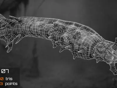 Fantasy Fish 06 - Aqua Life - Water Underwater Creature - 48 Low-poly 3D model