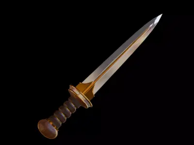 Fantasy Gladius  Low-poly 3D model