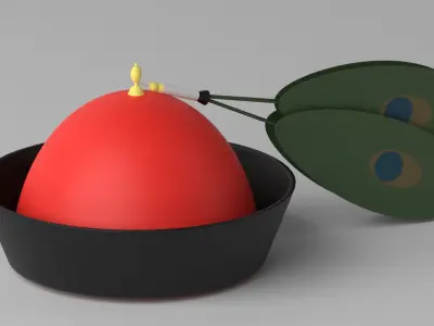 Chinese Qing Dynasty Official Hat 3D model