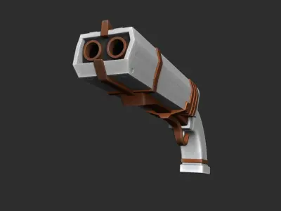 Sci-Fi Short Shotgun - Gun Weaponry - Luxury Low-poly 3D model