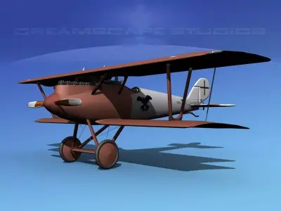Pfalz DIII Fighter V04 3D model