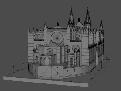 Palma Cathedral Mallorca 3D model