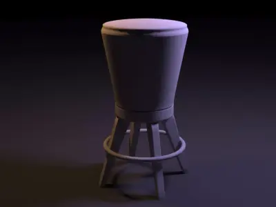 friends bench 3D model