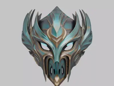 Dark Sentinel Mask Low-poly 3D model