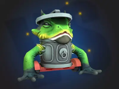 Toad warrior Free low-poly 3D model