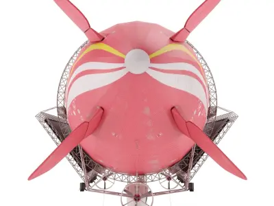 Advertising Zeppelin Coca-Cola 3D model