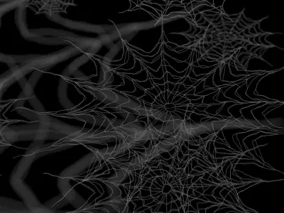 64 pcs Spider Web Asset pack Cobweb Net 3D model